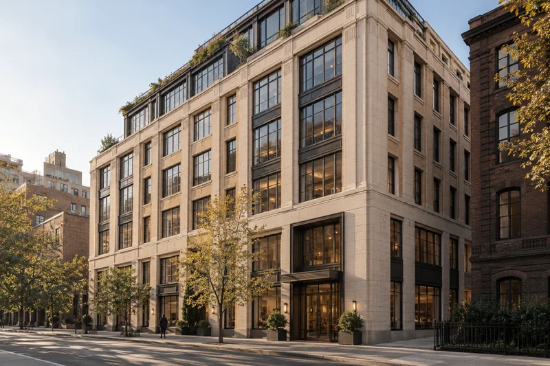 AI-generated architecture from the Mercer Commercial website study