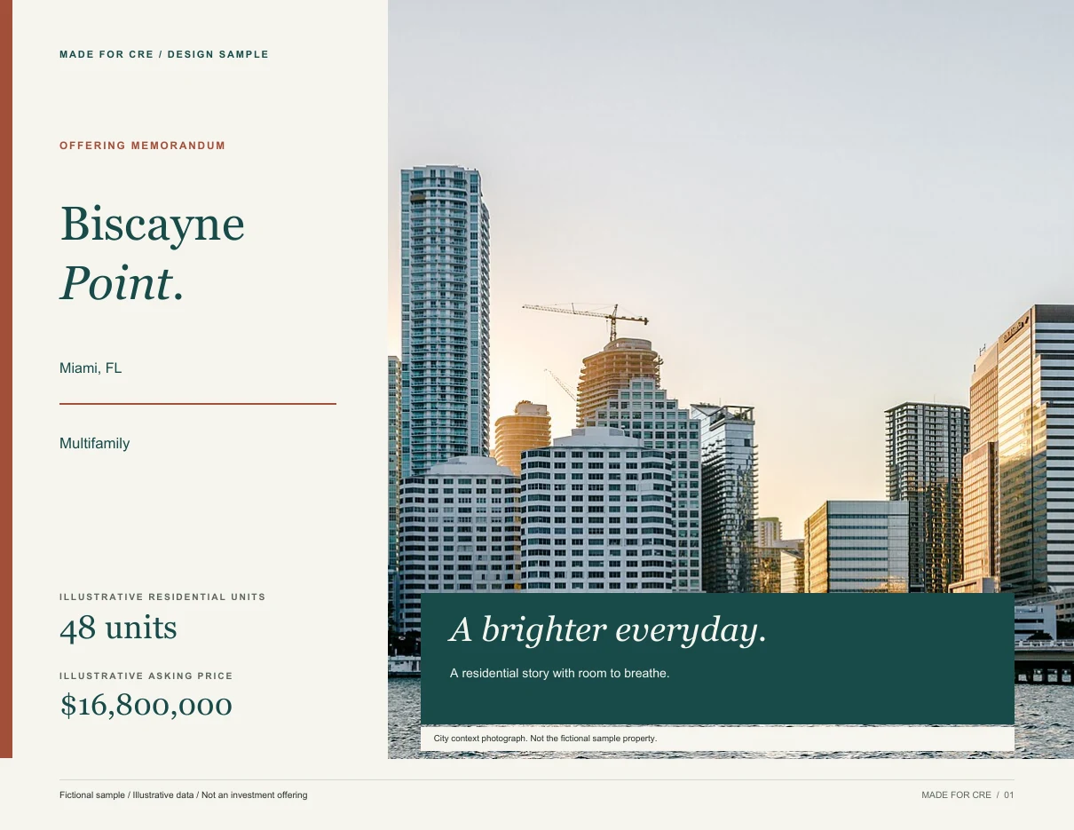 Biscayne Point fictional offering memorandum cover